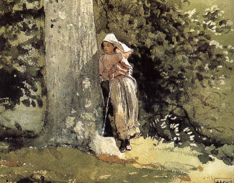 Winslow Homer Tired state France oil painting art